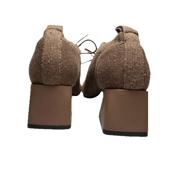 VIVAIA-Vera-Square-Toe Sustainable Wool Oxford Heels Dapple Brown EU 36(5.5) - Picture 6 of 11